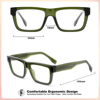 Personnaliser les montures épaisses en acétate Lunettes optiques Lunettes de luxe pour hommes de créateur pour hommes Lentes De Acetato