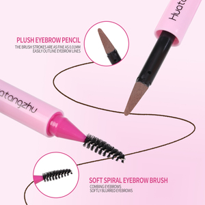 <span class=keywords><strong>Crayon</strong></span> et poudre à sourcils double embout waterproof longue tenue 24h avec applicateur éponge pour un maquillage naturel – Vente en gros - Product Image 6