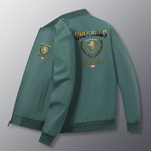 Veste polaire à capuche coupe-vent pour homme, style chinois simple, col montant, uniforme de baseball, décontractée, ODM - Product Image 2