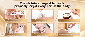 Alat Kecantikan Mata 2 in 1 dengan 6 Kepala Pijat yang Dapat Diganti, Pena Pijat Mata yang Menenangkan dan Menghangatkan, Kompres Panas, Tongkat Pijat Bergetar - Product Image 5