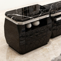 Ensemble de Meubles de Salon Fabricant Miroir Noir Blanc Table Basse Marbre Meuble TV Mobilier Maison Carton Moderne Chine