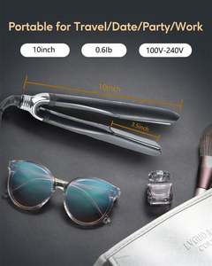 Nouveau lisseur et boucleur électrique 2 en 1 portable en céramique dorée avec fonction vapeur, mini fer plat professionnel pour femmes - Product Image 3