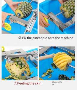 Machine manuelle à éplucher les fruits en acier inoxydable, autres machines à fruits et légumes, éplucheur, dénoyauteur et trancheur d'ananas - Product Image 6