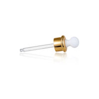 Bouteille de sérum d'huile essentielle en verre transparent de luxe de 30ml 50ml avec compte-gouttes dorés pour l'emballage de Carton de gouttes pour les yeux