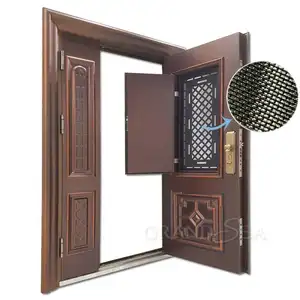 Современная наружная металлическая дверь для дома, высокая безопасность, стальная входная дверь для дома