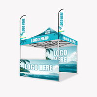 13x13ft Wasserabweisendes Logo-Bedrucktes Dachzelt Robuster Stabiler Rahmen Tragbare Zelte für Outdoor-Veranstaltungen