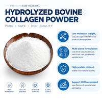 Collagène bovin hydrolysé certifié GMP, riche en protéines, en poudre, 2 kg/sac, pour la santé des cheveux, de la peau, des ongles et des articulations