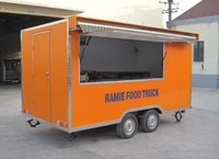 Conception de chariot de nourriture mobile remorque restaurant mobile camion de nourriture écran de projection panneau en aluminium extérieur