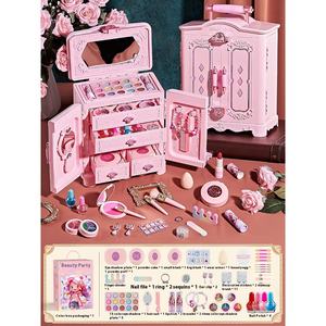 Juguetes para niñas, Kit de regalo de princesa cosmética, juguetes educativos, caja de <span class=keywords><strong>maquillaje</strong></span> de Color lavado, Maleta de <span class=keywords><strong>maquillaje</strong></span> de moda de belleza, Rosa - Product Image 6