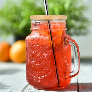 Mason Jar Wholesale Clear Frosted Sublimation Glass Mason Jar Beer Can Glass With Bamboo Lid And Straw