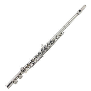 Boa Qualidade C Tone Buraco Fechado Niquelado 16 Furos Left Handed Flauta WoodWind Instrumento - Product Image 1