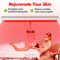Panel de Terapia de Luz Roja Suyzeko Multi Longitud de Onda 660nm 850nm 1070nm con Soporte Eléctrico Ajustable y Control de Pantalla Táctil para Spa