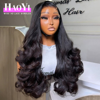 Perruque Lace Front 30 pouces en cheveux humains, Lace HD 13x6, style Body Wave, sans colle, en cheveux naturels bruts, pour revendeurs