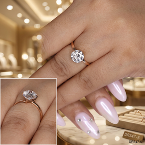 Bague empilable classique pour femme en or blanc 14 carats sertie de diamants de laboratoire, pierres latérales taille brillant rond, certifiée IGI, cadeau - Product Image 2