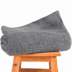 Serviette <span class=keywords><strong>de</strong></span> sauna Hausfelder <span class=keywords><strong>XXL</strong></span> 80x200cm Premium 500g/m Hypoallergénique Solide 100% Coton Certifié Kotex (Gris) pour Hommes Femmes - Product Image 1