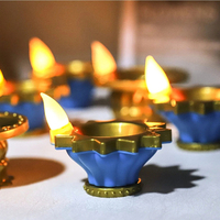 Lampe LED Bougie Flottante Décorative Diwali/Deepavali – Petite Lampe à Huile LED Flottante sur l'Eau – Décoration Lumineuse LED pour Théière