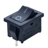 2pin/3pin 21x15mm Mini interrupteur à bouton-poussoir SPST 6A 250V AC interrupteur marche/arrêt interrupteur marche-arrêt à bascule