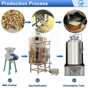 โรงเบียร์3000L 2000L มหาสมุทร7bbl โรงเบียร์ขนาดเล็ก20hl ทั้งหมดในหนึ่งระบบโรงเบียร์สำหรับร้านอาหาร - Product Image 3