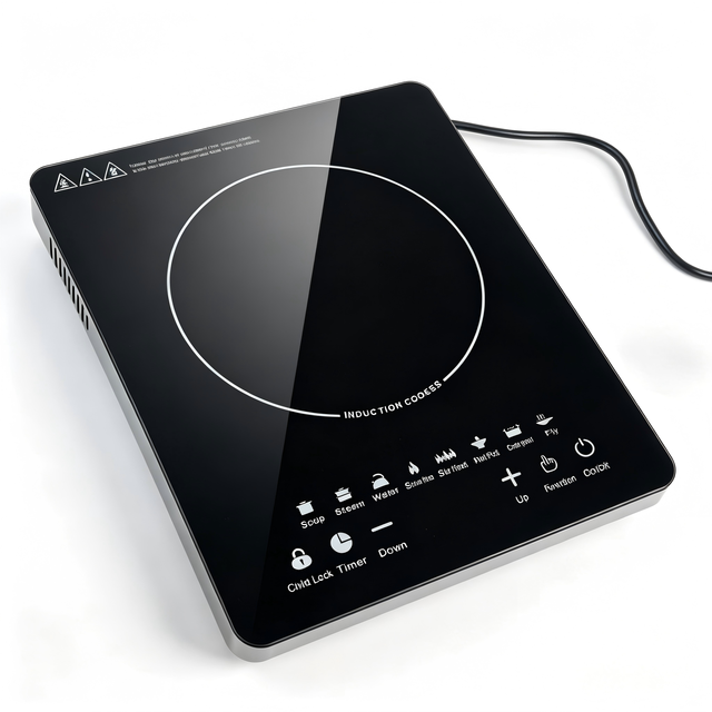 OEM Electric 2200W Portable Single Burner Countertop Induction Cooktop Toughened Glass Panel Touch Control Energy Outdoor
