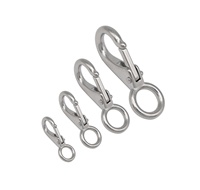 Mousqueton à œil fixe en acier inoxydable 316 Marine #1, 70mm, matériel pour bateaux de plaisance, matériel pour animaux de compagnie, mousqueton à ressort fixe, manilles à dégagement rapide