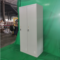 Casier en acier à 2 portes Armoire à vêtements en métal Rangement en fer Almirah Casiers Meubles de chambre à coucher