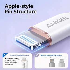 Câble de charge rapide USB C en silicone tressé Anker A8632 pour téléphone mobile - Product Image 5