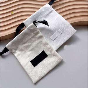 Small Custom Organic Cotton <b>Drawstring</b> Bags Eco-Friendly Muslin Canvas String <b>Pouch</b> - Product Image 5