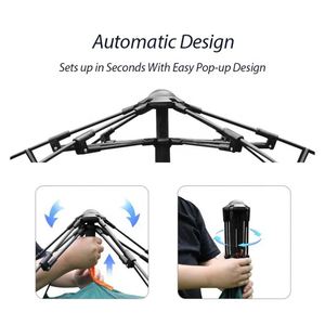 Tente de camping instantanée pop-up automatique ultralégère en tissu pour l'extérieur, facile à monter - Product Image 2