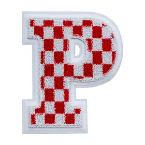 Custom Cheap Chenille Patch Iron On Letter Large Logo Design Wholesale diy logo Embroidery for clothing jackets