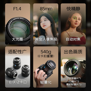 เลนส์ออโต้โฟกัส Sirui 85 มม. F1.4 ฟูลเฟรมสำหรับกล้องมิเรอร์เลสโซนี่และแคนนอน - Product Image 4