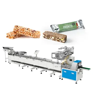Automatic horizontal pillow type protein energy chocolate bar packing machine production line