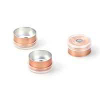 Bouchon à vis en aluminium de 20 mm, vente en gros, OEM, antidérapant, moleté, non rechargeable, bouchon à clapet, couvercle de bouteille cosmétique de haute qualité