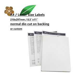 Tùy chỉnh kích thước thư A4 Nhãn 1-Up 8.5 ''x 11'' địa chỉ vận chuyển Laser in dán không thấm nước khuyến mãi 100 sheets mỗi thùng carton - Product Image 2