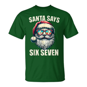 Maglietta natalizia con meme Santa Says Six Seven 6 7 Gen Z - Product Image 2