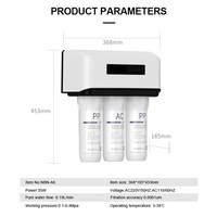 Système de purification d'eau par osmose inverse RO domestique sous évier, 75 GPD, 5 étapes de filtration, sans réservoir, électrique, autonettoyant