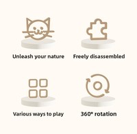 ShengAnXin Fashion Lucky Cat Tumbler Toy Distributeur de friandises lyophilisées à ventouse, jouet interactif pour chats