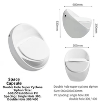 New Style Matt Black White Color Round Toilet Bowl Ceramic Bathroom Commode WC One Piece Toilet