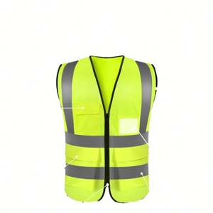 Logo personnalisé gilet de sécurité haute visibilité gilet de travailleur de la construction gilet de sécurité routière - Product Image 1