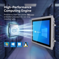 Computadora con Pantalla Táctil de 12.1 Pulgadas Sin Ventilador, CPU J6412 N100 I3-4005U, Doble LAN, COM, USB, HD, HMI, Panel de Control Industrial