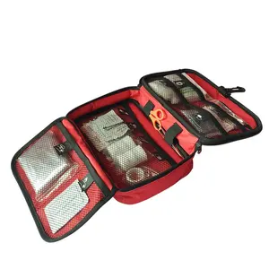 Estuche de equipo de primeros auxilios EVA de gran capacidad, bolsa de almacenamiento con bolsillos de malla de 3 capas para estuche médico de viaje