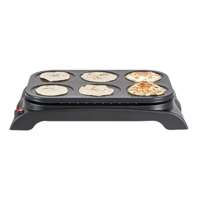 Plaque de cuisson fixe en aluminium 1000W Revêtement antiadhésif Machine à crêpes automatique électrique 6 trous pour la cuisine à domicile - Product Image 2