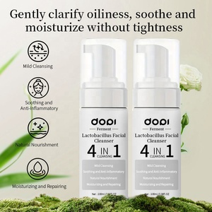 Zachte veganistische kruiden-organische biofermentatie gezichtsreiniger met prebiotica - anti-rimpel, vermindert irritatie, brengt de huidpH in balans - Product Image 3