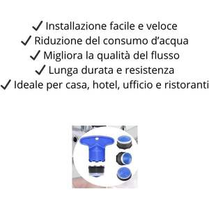 Aeratori Rubinetto Risparmio Idrico 1.8gpm Diseño Minimalista para Grifo de Lavabo y Cocina con 4 Llaves Hecho en Italia S.C. E COMMERCE - Product Image 4