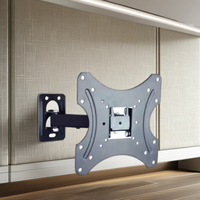 Mur vidéo à domicile fixe à bras unique Supports TV pour téléviseurs intelligents de 14 à 42 pouces Matériau en acier applicable pour l'ensemble