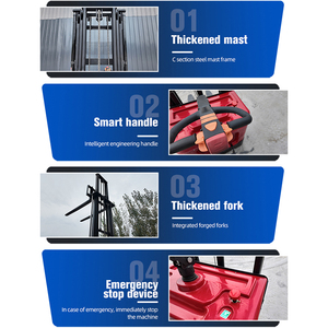 Apilador Eléctrico de 1.5 Toneladas y 2 Toneladas sin Patas, con Movimiento de Avance y Retroceso, Elevador de Paletas Eléctrico con Certificación CE - Product Image 6