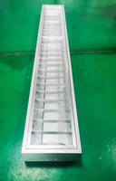 Persiennes suspendues en aluminium pour salle de classe, grille, éclairage propre avec double T5 T8 lumières intégrées LED, lumière d'école