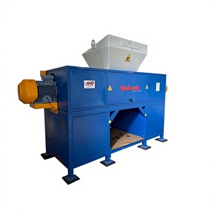Broyeur de déchets mixtes de qualité industrielle, système semi-automatique à double arbre, 500 kg/h pour des opérations de recyclage efficaces - Product Image 1