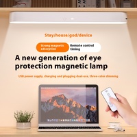 Lampe de bureau Led magnétique télécommandée Rechargeable par USB Lampe de lecture de table à gradation de température à trois couleurs