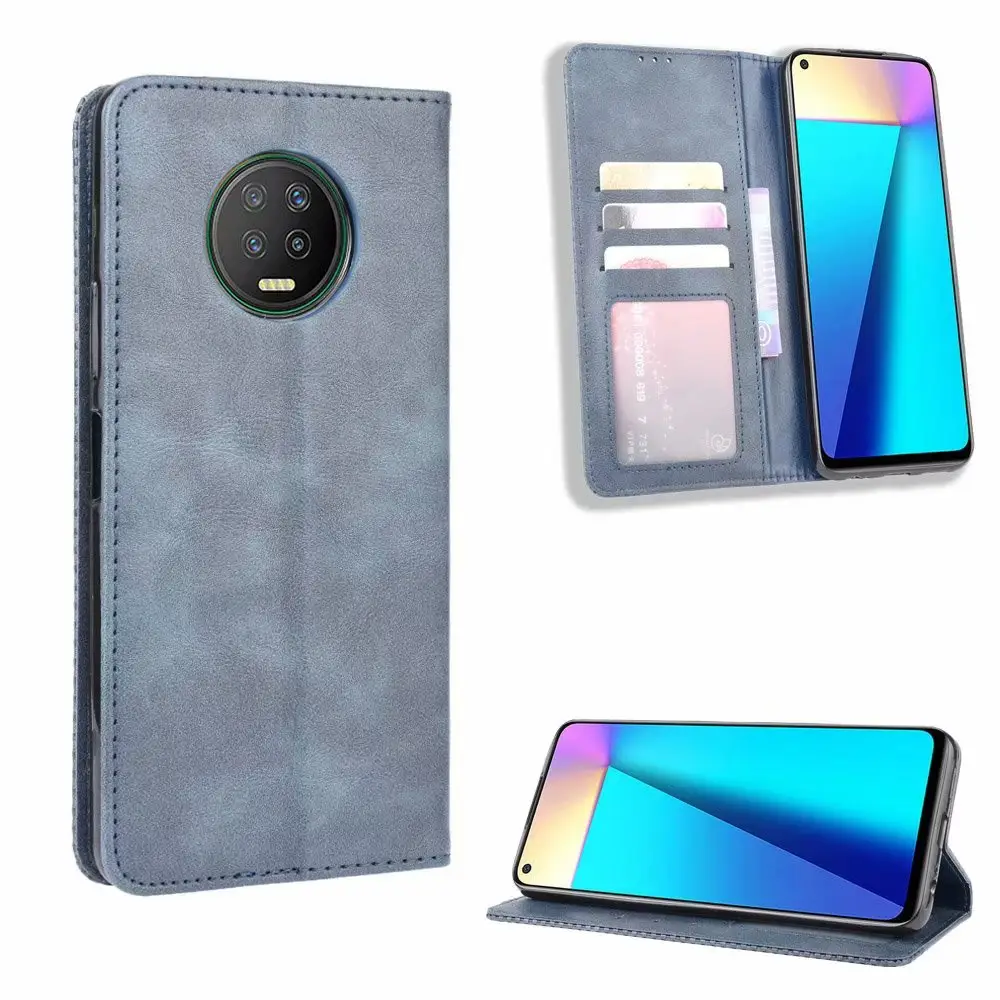 Retro Flip Wallet Leather Case Cover For Infinix Note 7