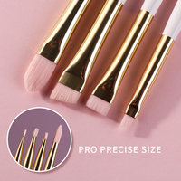 Ensemble de 18 pinceaux de maquillage pour le visage, les yeux, les sourcils et l'eye-liner, à poils synthétiques, manche en bois écologique, marque privée